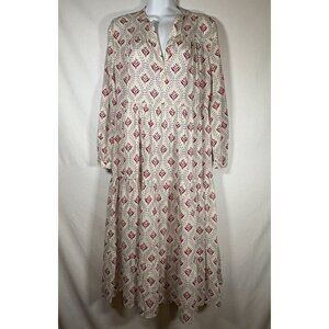 ZARA Maxi Dress Peasant Boho Lightweight Sheer Cream Cottagecore Size Medium